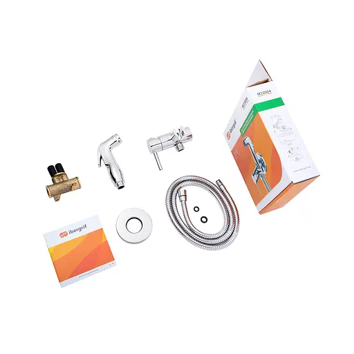 Набір гігієнічного душу прихованого монтажу Ibergrif M22004 CV028531, Хром - фото 5