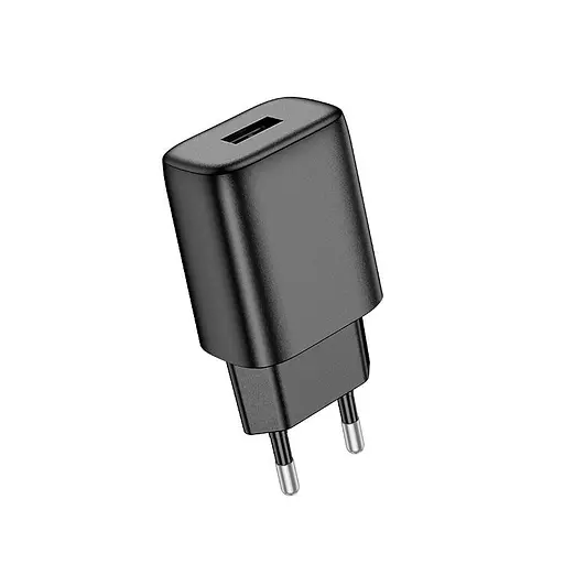 Адаптер сетевой Hoco Solid single Port charger C134A | 1USB, 12W/2.4A | - фото 2