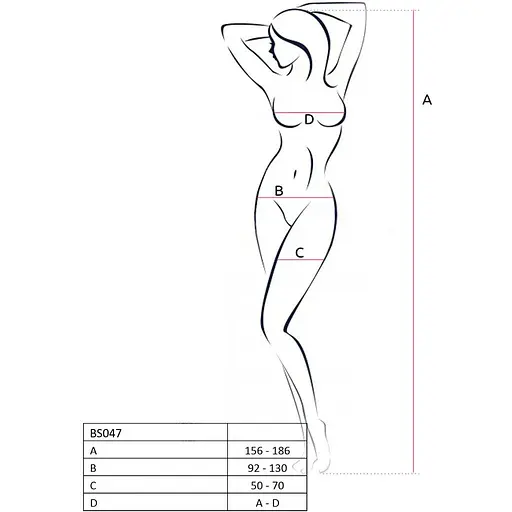 Бодистокинг Passion BS047 Red, комбинезон, имитация топа, чулок и пояса - фото 4