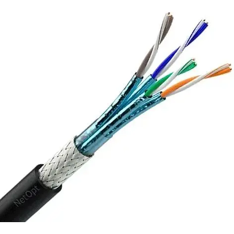 Кабель Одескабель для зовнішньої прокладки OK-Net КПпПО-ВПЕ (1000) S/FTP, CAT 7A, 4х2х0,58, бухта 500м (7935107)