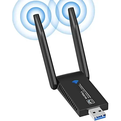 Мощный WiFi-адаптер Maxesla AC1300 Мбит/с двухдиапазонный USB 3.0 2,4 ГГц / 5 ГГц