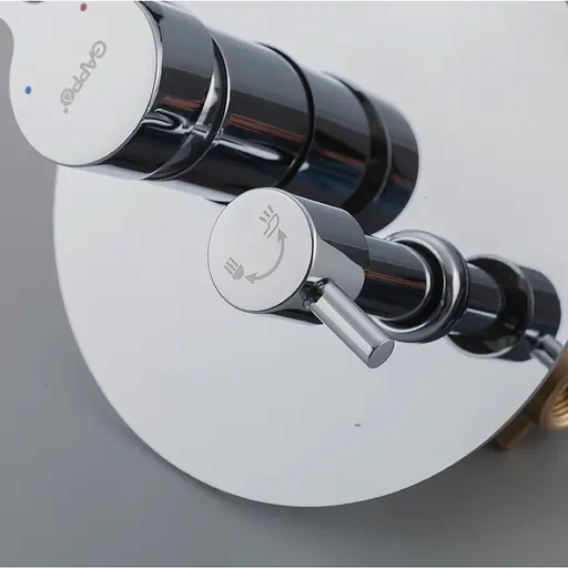 Душова система прихованого монтажу Gappo G7104, вилив - перемикач на лійку, 3-функції, хром - фото 5