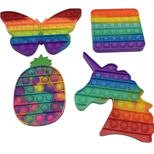 Сенсорна іграшка Pop it антистрес єдиноріг, метелик - фото 1