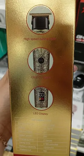 Чоловічий тример Daling Super Trim професійний акумуляторний з насадками з дисплеєм 5 Вт DL-0010 - фото 4