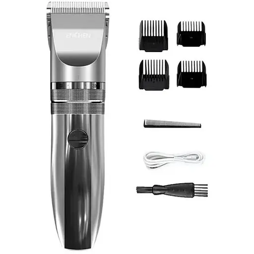 Машинка для стрижки Enchen Hunter серебристая - фото 1