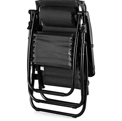 Шезлонг лежак Outtec Zero Graviti Sun розкладний з дашком чорний - фото 8