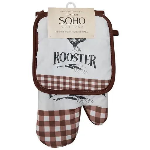 Набір для кухні Soho прихватка та рукавичка бавовна Rooster (Наб. Прихв.+Рук. Rooster)