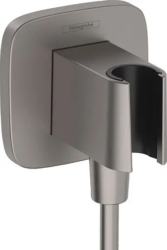 Шланговое подсоединение Hansgrohe FixFit Porter Q с держателем Brushed Black хром 26887340, Шлифованный черный хром - фото 1