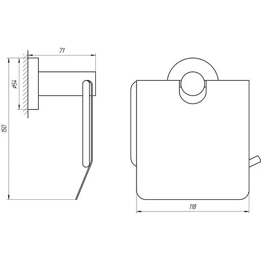 Держатель для туалетной бумаги Globus Lux SS 8410 - фото 2