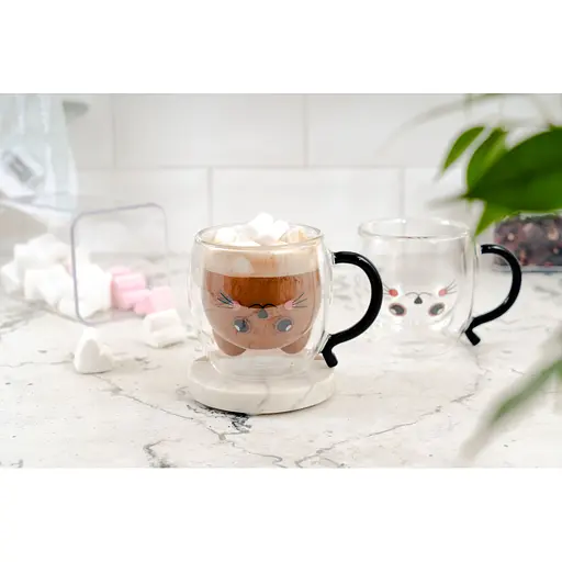 Набір чашок Ardesto Animals BAR 250 мл 2 шт прозорий (AR2625BAR) - фото 4