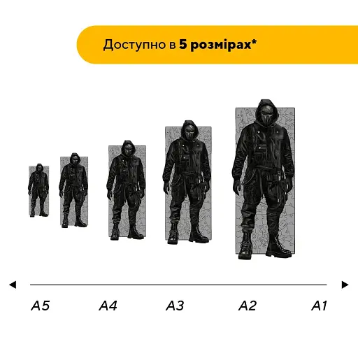 Деревянный фигурный пазл Деймон Торренс Дьявольская Ночь, А5, Картонная коробка 35 элементов - фото 2