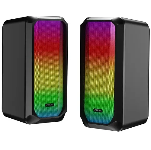 Акустичні колонки Aula N-600 Desktop Speaker, Black, 2 x 3 Вт, RGB, mini jack, USB (6978080505019) - фото 3
