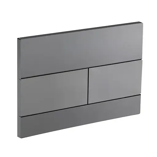 Панель змиву Koer KT-0603-07 240x160x10mm пластикова, кнопка лінійна KR5321, Графит - фото 1