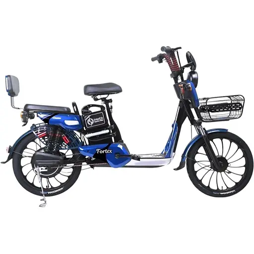 Електровелосипед Corso Fortex FR-6152-3, 20", синій, міський, 500W, 48V 20Ah, з амортизацією та ручкою газу