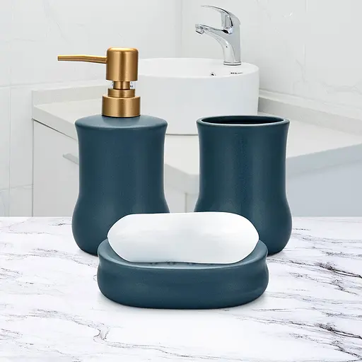 Набір аксесуарів для ванної кімнати Fissman дозатор рідкого мила, стакан та мильниця (9510) - фото 6