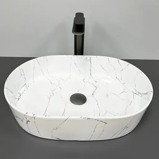 Умивальник VBI Verona 50 marmo накладний VBI-011313, Мармур - фото 3
