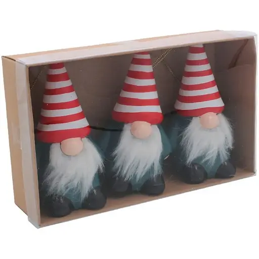 Украшение подвеска Chomik Гном 6.5 см микс 3 шт. (BIK7274)