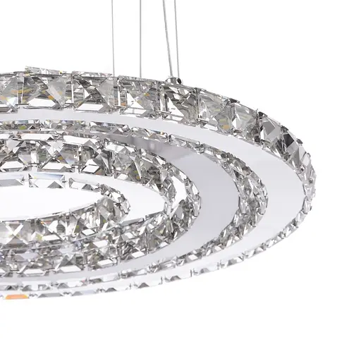 Люстра підвісна Brille кришталева LED 39W WW CH (BR-969S/3) - фото 5