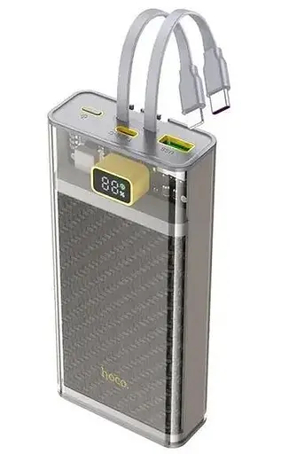 Акумулятор зовнішній Hoco J104A Discovery edition 22.5 W (20000mAh) з вбудованим кабелем - фото 1