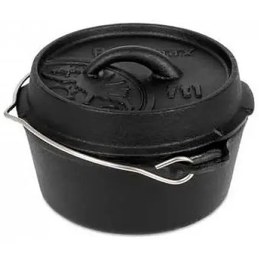 Котелок-жаровня чугунная Petromax Dutch Oven ft1 плоское дно 0.9 л (1017-ft1-t)