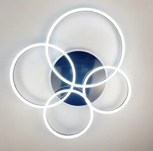 Сучасний світлодіодний світильник на 4 кільця Line.F A 55021/4 RGB BR BK - фото 3