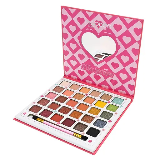 Дитяча палетка тіней для повік Igoodco IG3125, 30 кольорів, з пензликом - фото 4