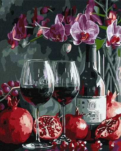 Набір для розпису по номерах Цвітіння орхідей, Ideyka, 40x50 см, КНО5700