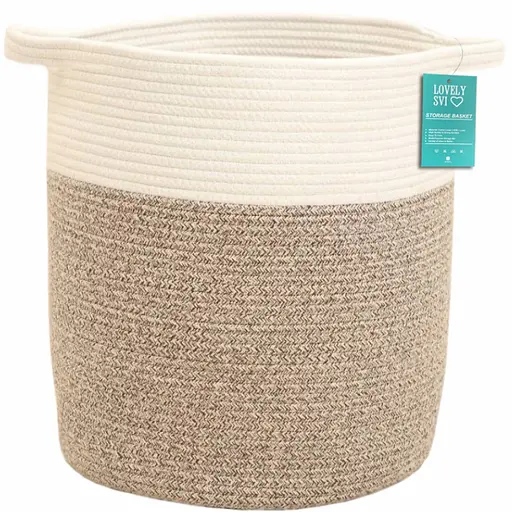 Корзина Органайзер Lovely Svi для хранения белья и игрушек 35×41 см Светло-коричневый (11032024)