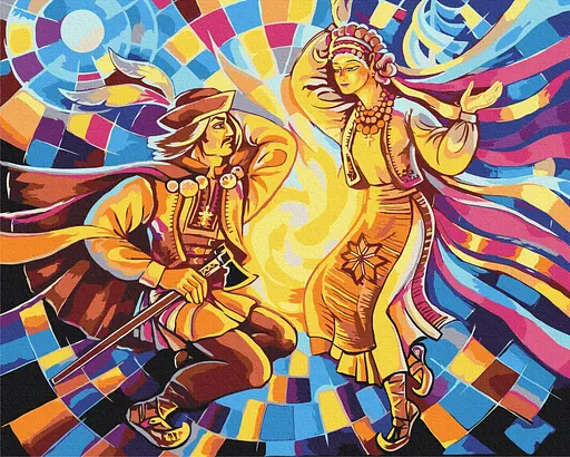 Картина по номерам на подрамнике Brushme Коломыйка Oleg Loburak