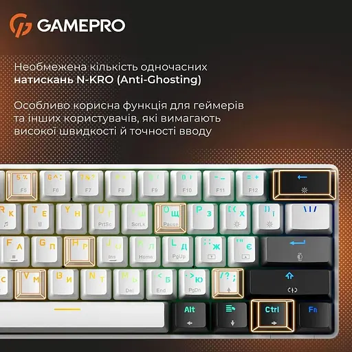Клавіатура GamePro Genesis Infinity MK130 (MK130BW) - фото 10