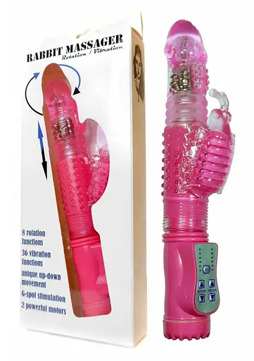 Вібратор-кролик Boss Series Rabbit Massager 24.5 см рожевий - фото 5