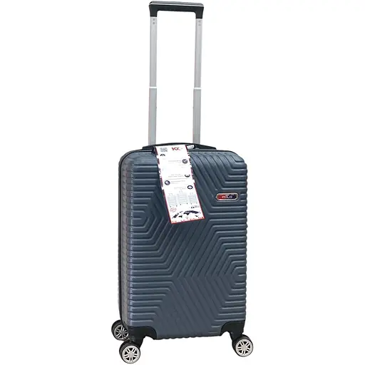 Валіза Маленька (S) Полікарбонат На 4-х подвійних колесах 50л POLO ПК003-S Сірий