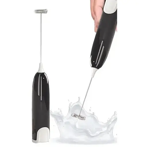 КАПУЧИНАТОР MILK FROTHER ЕЛЕКТРИЧНИЙ ДЛЯ МОЛОКА ЧОРНО-БІЛИЙ