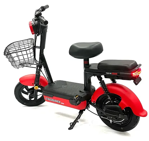 Электроскутер Двухместный Crosser Mini +Pas-система Красный - фото 2