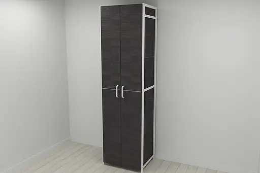 Шкаф Гардероб Уни секция 7 серии Конект Ferrum-decor 220x60x50см Белый металл ДСП Венге Магия 16 мм (FRD-104568) - фото 6