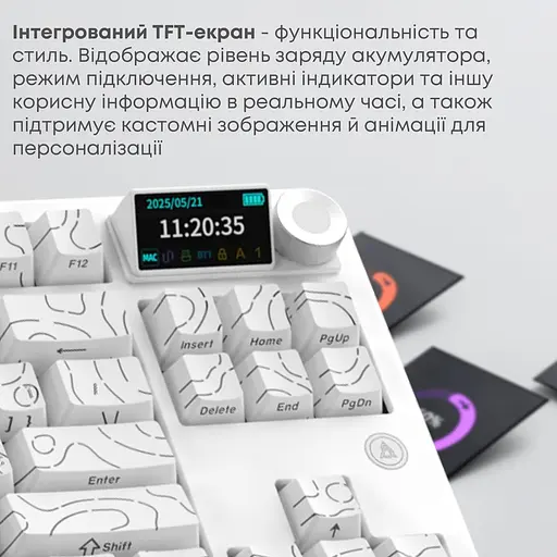 Клавіатура Ajazz AK870 V2 Side Contour White (AK870-V2-S-W) - фото 9