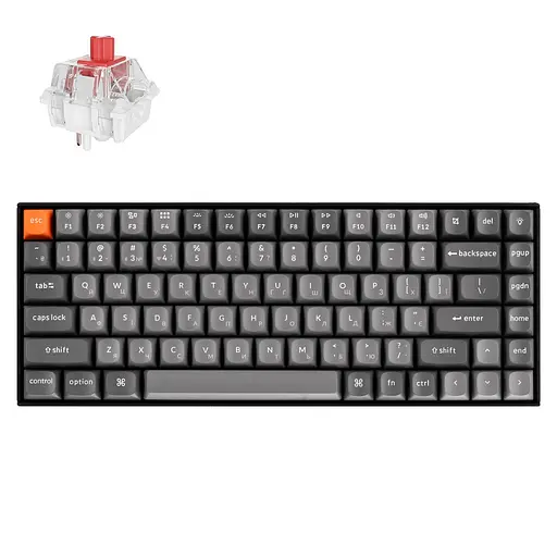 Keychron Клавиатура механическая K2 Max 84Key, K Super Red, WL/BT/USB-A, Hot-Swap, QMK, EN/UKR, RGB, черный - фото 2