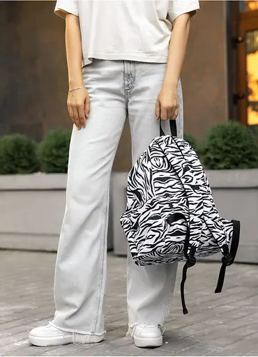 Женский рюкзак Sambag Active тканевый с принтом "zebra" 40 х 33 х 14 см (11811146) - фото 5