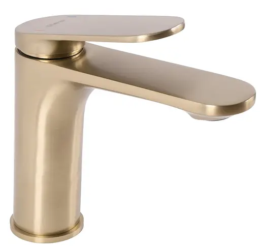Змішувач для умивальника Rea Marco brushed gold низький REA-B4897 Золотий - фото 1