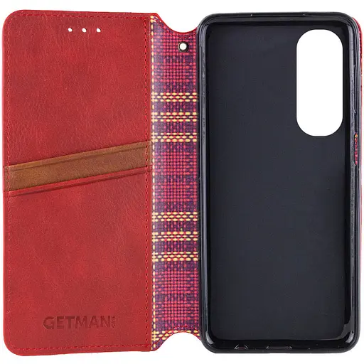 Шкіряний чохол-книжка Getman Cubic (PU) для Oppo A60 4G Червоний - фото 6