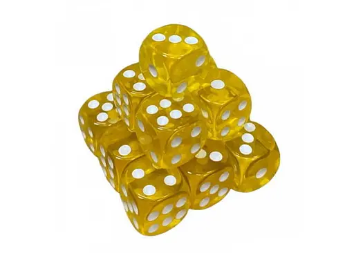 Настольная игра Games 7 Days Кубик D6 прозрачный с точками (желтый) , 1 шт. (g7dtransd6dotsyellow)