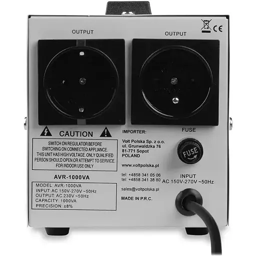 Стабилизатор напряжения Volt Polska AVR 1000VA 8-11% - фото 4