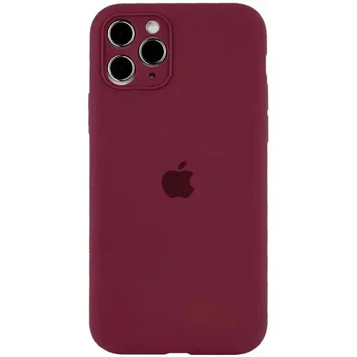 Чохол Epik Silicone Case Full Camera Protective (AA) для Apple iPhone 12 Pro Max (6.7) Бордовий/Plum - фото 1
