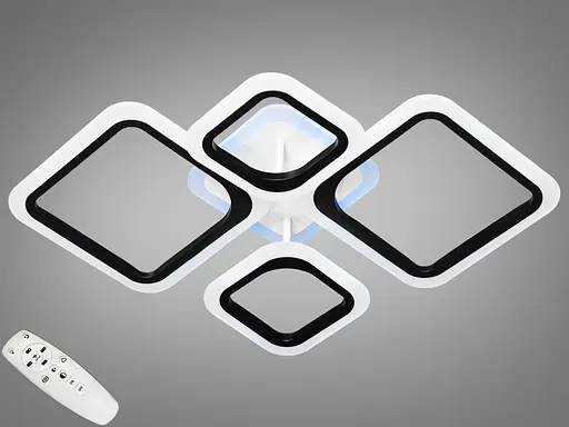 Светодиодная люстра смарт светильник с пультом, 80W, черный - фото 1