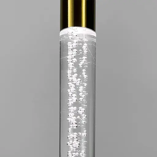 Латунний підвіс із скляним розсіювачем з ефектом бульбашок 71 см | Line F | Арт. MJ462/400+300 AB - фото 4