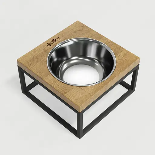 Hollky Base Solo M — миска на підставці для котів і середніх собак (1 × 0,8 л) - фото 4