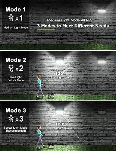 Зовнішні сонячні ліхтарі Світлодіоди 318, модернізовані сонячні ліхтарі безпеки Зовнішній датчик - фото 4