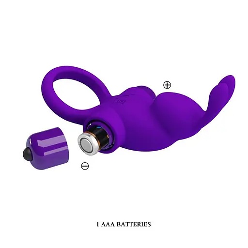 Виброкольцо Pretty Love Vibro Penis Ring Rabbit 11.3 см фиолетовый - фото 7