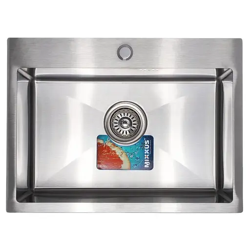 Кухонна мийка Mixxus MX5843-200x1.0-Handmade MX0566, Нержавіюча сталь - фото 1
