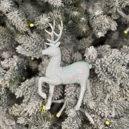 Елочная игрушка MIS LT Олень Благородный малый 11,5х5,5х16 см голубой - фото 2
